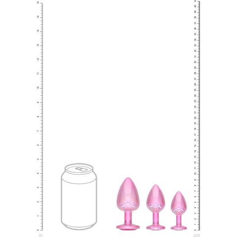 Ouch Paris Metal Butt Plug Set Pink