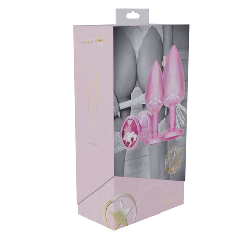 Ouch Paris Metal Butt Plug Set Pink