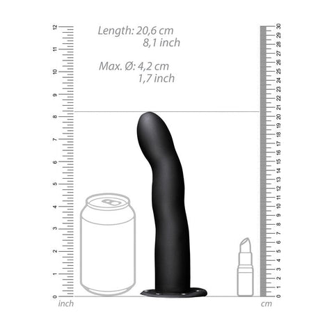 Ouch Curved Hollow Strap 8" Black