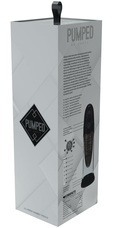 Pumped Aqua Pro Submersible Automatic AI Enabled Penis Pump Black