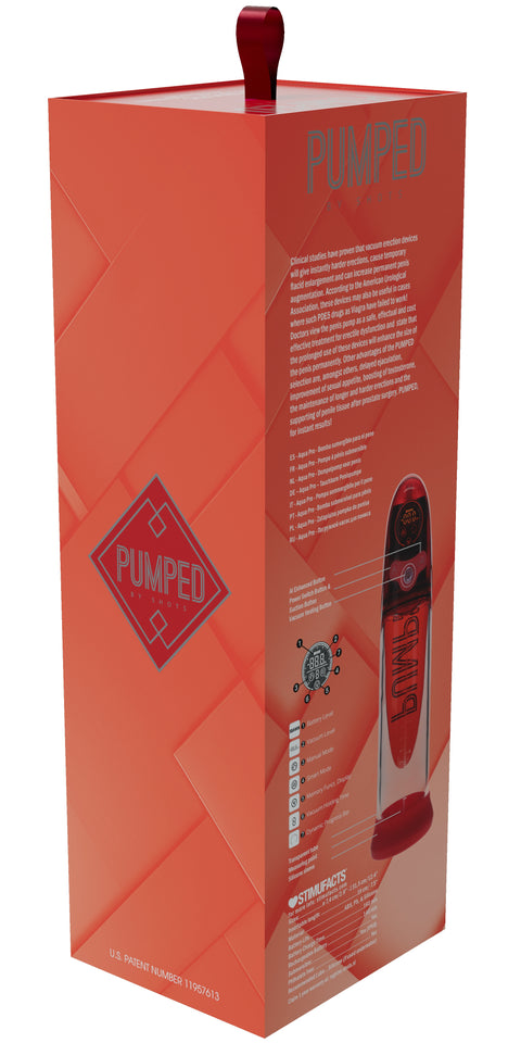 Pumped Aqua Pro Submersible Automatic AI Enabled Penis Pump Red