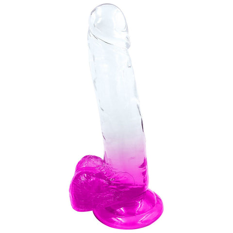Playful Riders 8" Cock with Balls  Pink