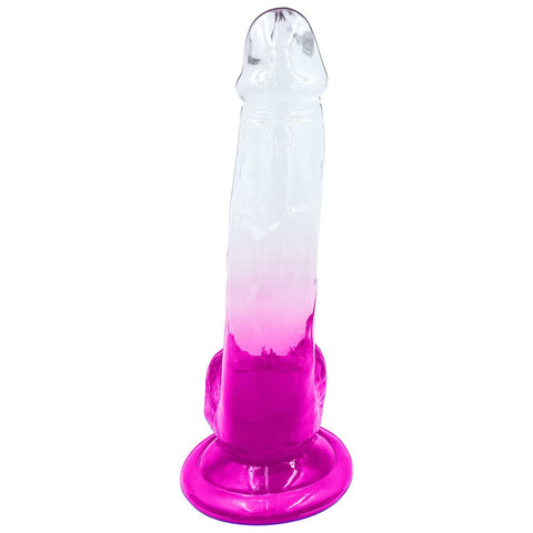 Playful Riders 8" Cock with Balls  Pink
