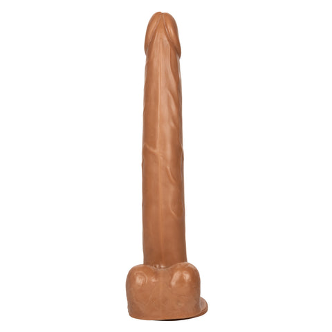 Cal Exotics Size Queen 12" Brown Dong w/ Balls