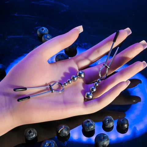 Selopa Beaded Nipple Clamps Silver