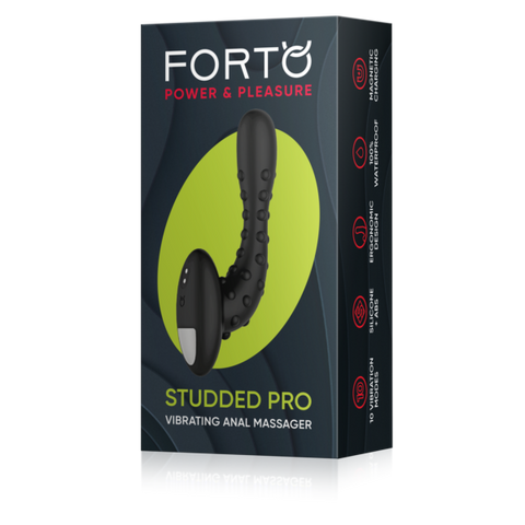 Forto Studded Pro Vibrating Anal Massager Black