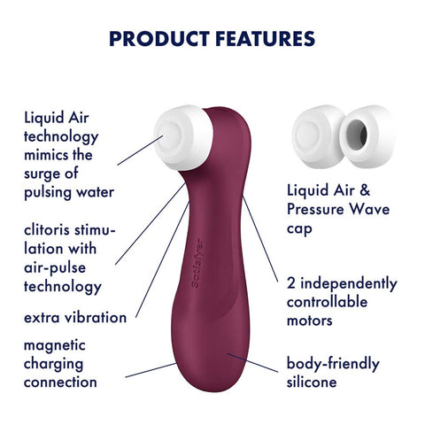 Satisfyer Pro 2 Gen 3 Wine Red - without App