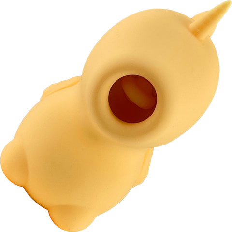 Unihorn Bean Blossom Flicking Silicone Clitoral Vibrator Yellow