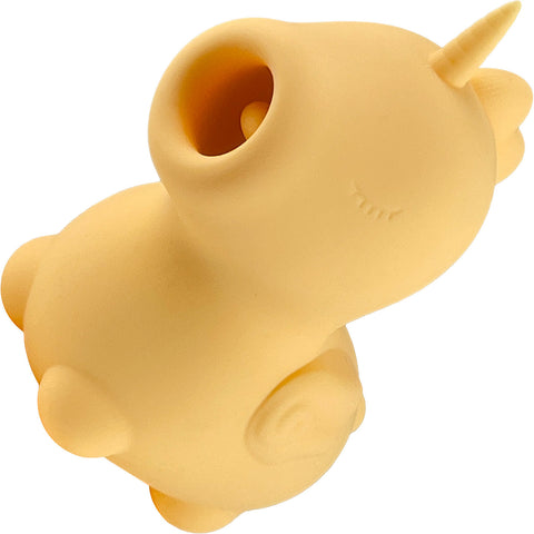 Unihorn Bean Blossom Flicking Silicone Clitoral Vibrator Yellow