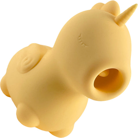 Unihorn Bean Blossom Flicking Silicone Clitoral Vibrator Yellow