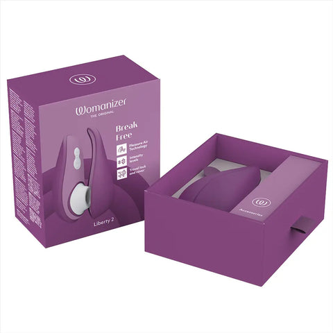 Womanizer Liberty 2 Travel Clitoral Suction Stimulator Purple