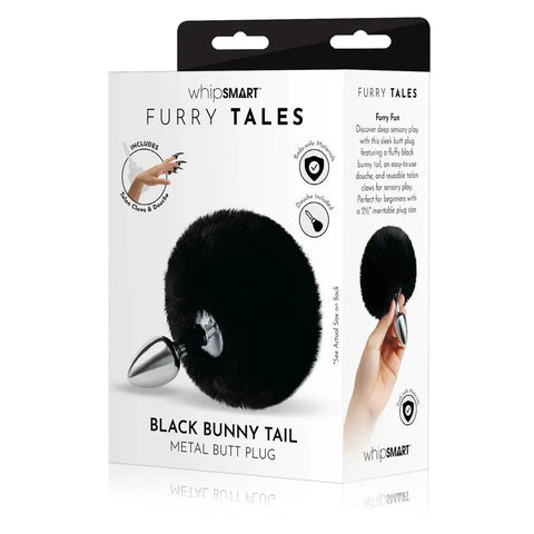 Whipsmart Black Bunny Tail Butt plug