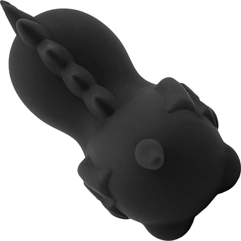 Unihorn Wild Spirit Licking Silicone Clitoral Vibrator Black