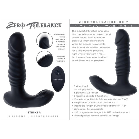 Zero Tolerance Striker Thrusting & Tapping Anal Vibrator