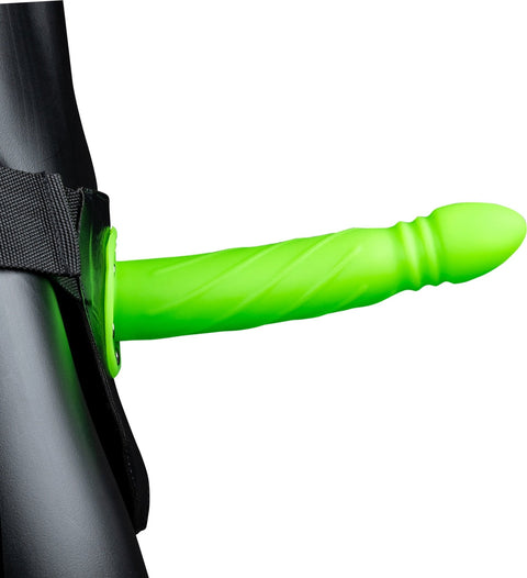 Ouch Twisted Hollow Strap 8" Glow N Dark