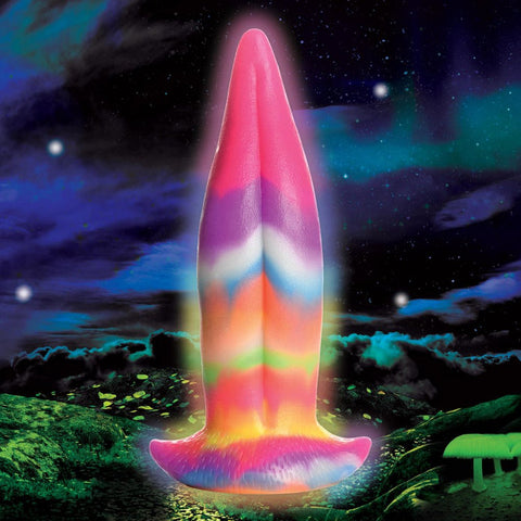 Creature Cocks Unicorn Kiss 8.4" Tongue Glow-In-The-Dark Silicone Dildo