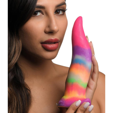 Creature Cocks Unicorn Kiss 8.4" Tongue Glow-In-The-Dark Silicone Dildo