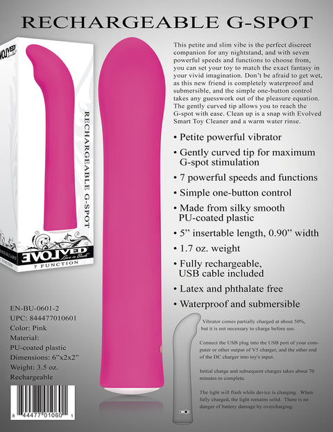 Evolved Rechargable G Spot Vibe