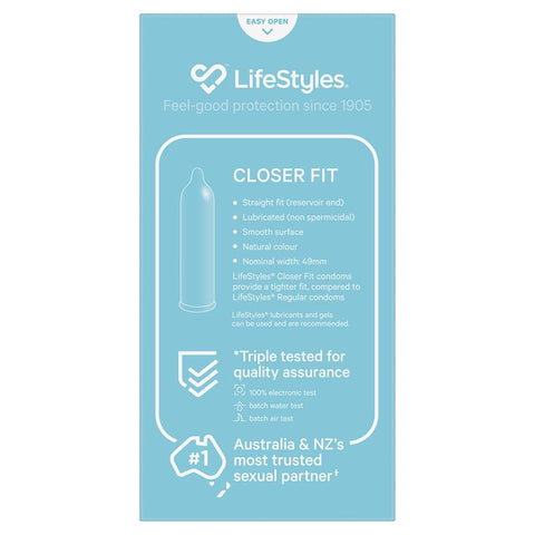 Lifestyles Condoms Closer Fit 10 Pack