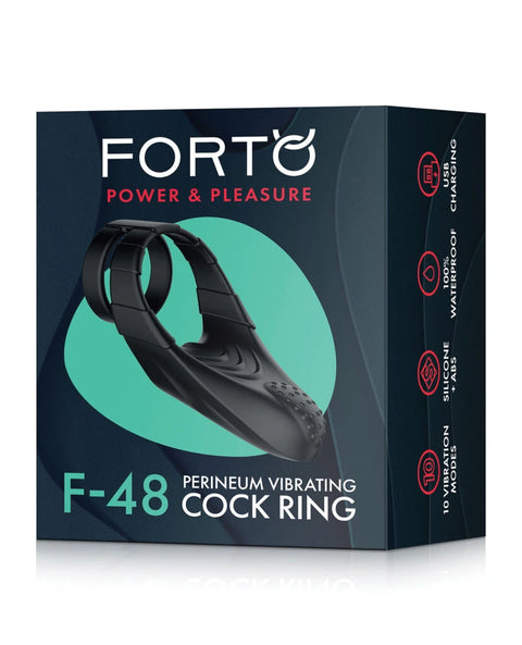 Forto F-48 Perineum Vibrating Cock Ring Black