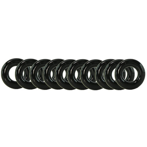 My Ten Erection Rings Black - Pack of 10