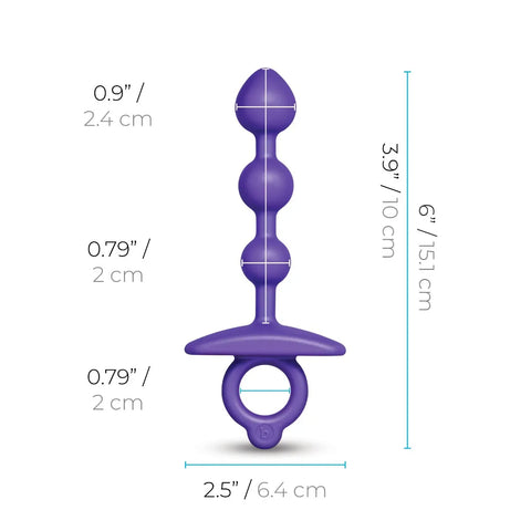 B-Vibe Butties Zip Silicone Anal Beads