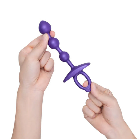 B-Vibe Butties Zip Silicone Anal Beads