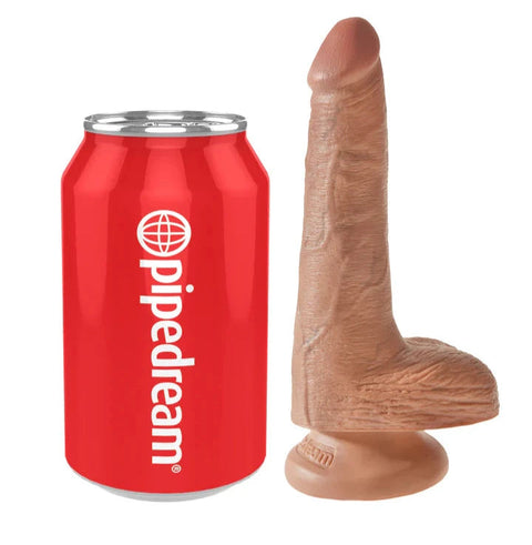 King Cock 6" with Balls Tan