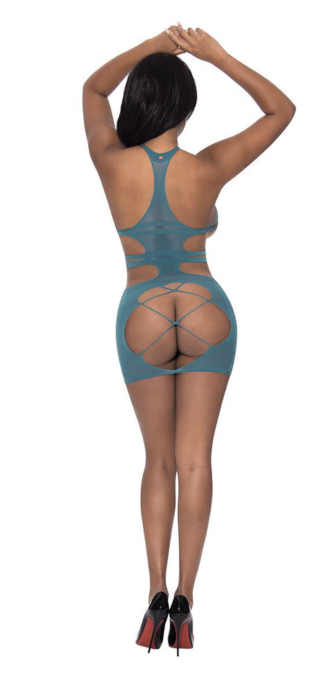 Exposed Seamless Merry widow Teal 165