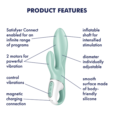 Satisfyer Air Pump Bunny 5+ Green