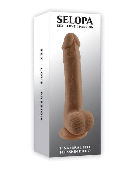 Selopa Natural Feel 7" Flexskin Dildo Dark