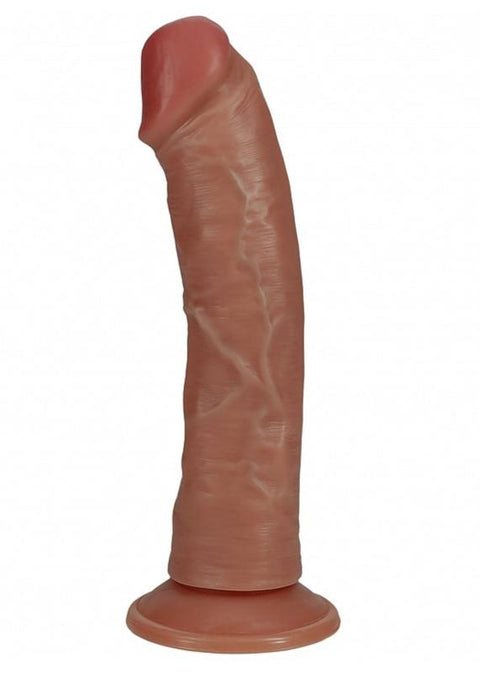 Realrock 6" Vibrating Cock - Regular Curved - Tan