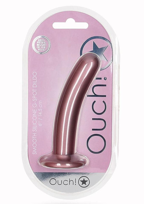 Ouch Smooth G-Spot Dildo 6'' Rose Gold
