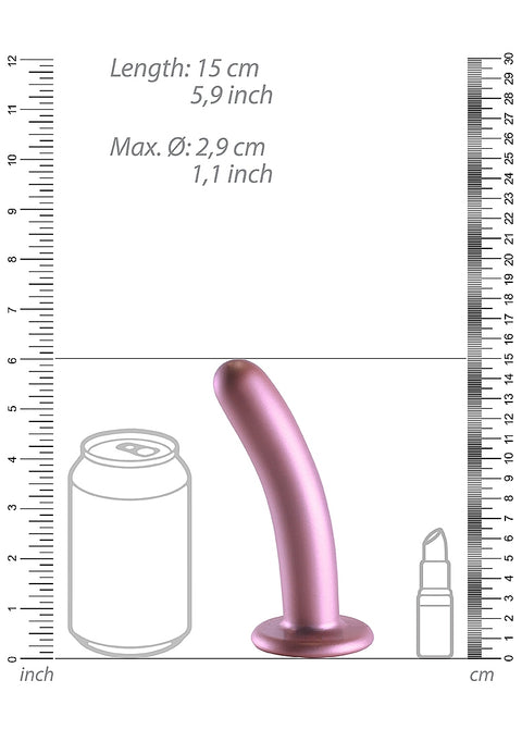 Ouch Smooth G-Spot Dildo 6'' Rose Gold