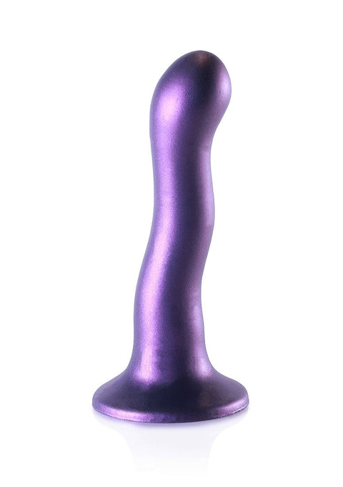 Ouch Ultra Soft Curvy G-Spot Dildo 7" Metallic Purple