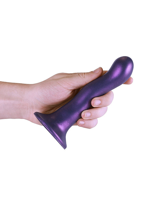 Ouch Ultra Soft Curvy G-Spot Dildo 7" Metallic Purple