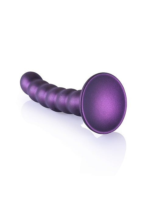 Ouch Beaded G-Spot Dildo 5'' Metallic Purple