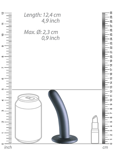 Ouch Smooth G-Spot Dildo 5" Gun Metal