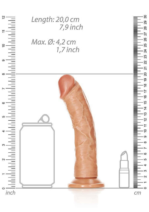 Realrock 7" Cock - Regular Curved - Tan
