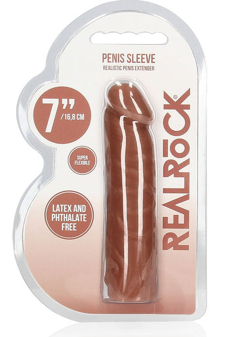Realrock Penis Sleeve 7" Tan