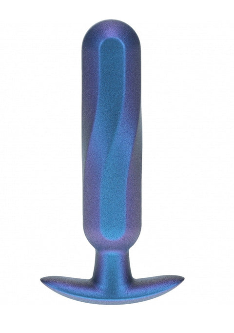 Ouch Oblong Anal Plug 4.6" Metallic Blue