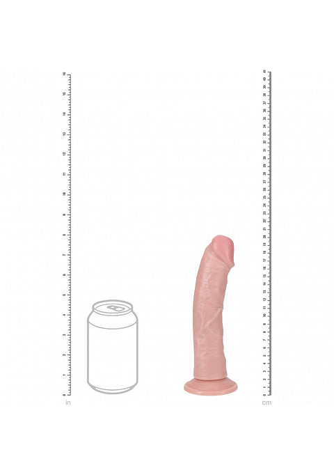 Realrock 8" Vibrating and Rotating Cock - Regular Curved - Flesh