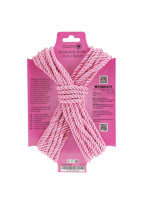 Ouch Bondage Rope 10m Pink