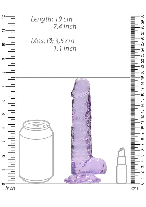 Realrock 7" Purple Dildo with Balls