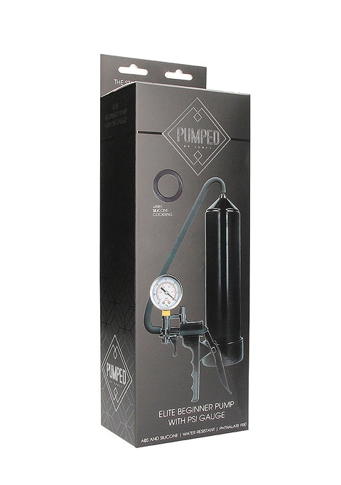 Pumped Elite Beginners Pump with PSI Gage - Black