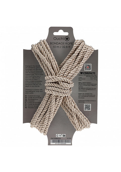 Ouch Bondage Rope 10m Gold