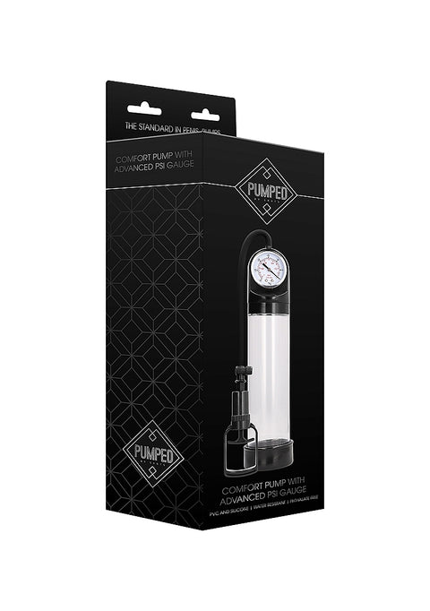 Pumped Comfort Pump With Advanced PSI Gauge - Transparent