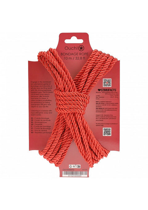 Ouch Bondage Rope 10m Red