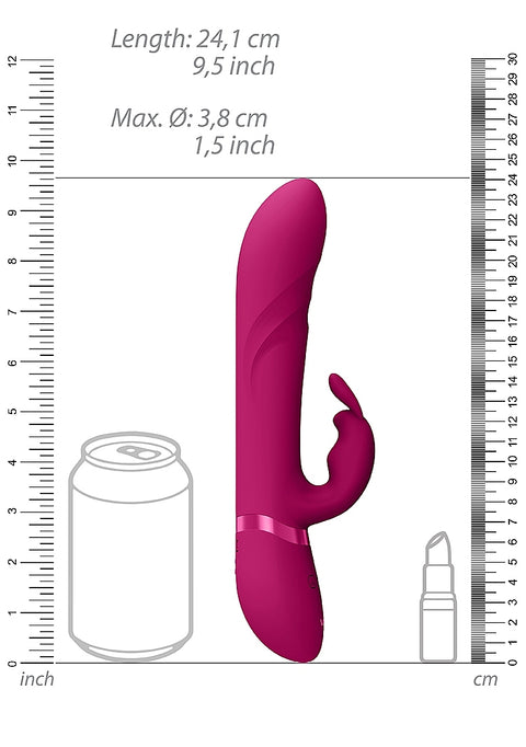 Vive Nari Vibrating and Rotating Wiggle G-Spot Rabbit - Pink