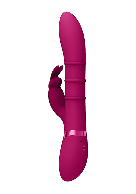 Vive Sora Up & Down Stimulating Rings, Vibrating G-Spot Rabbit - Pink
